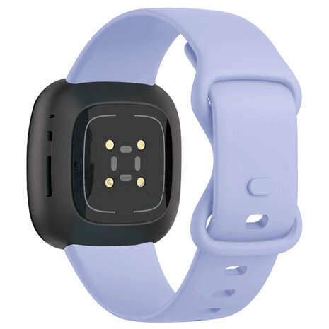 Strap-it® Strap-it Fitbit Versa 4 Silikon Armband Classic (Lavendel)