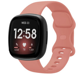 Strap-it® Fitbit Versa 4 Silikon Armband Classic (Rosa) Strap-it® Fitbit Versa 4 Silikon Armband Classic (Rosa)