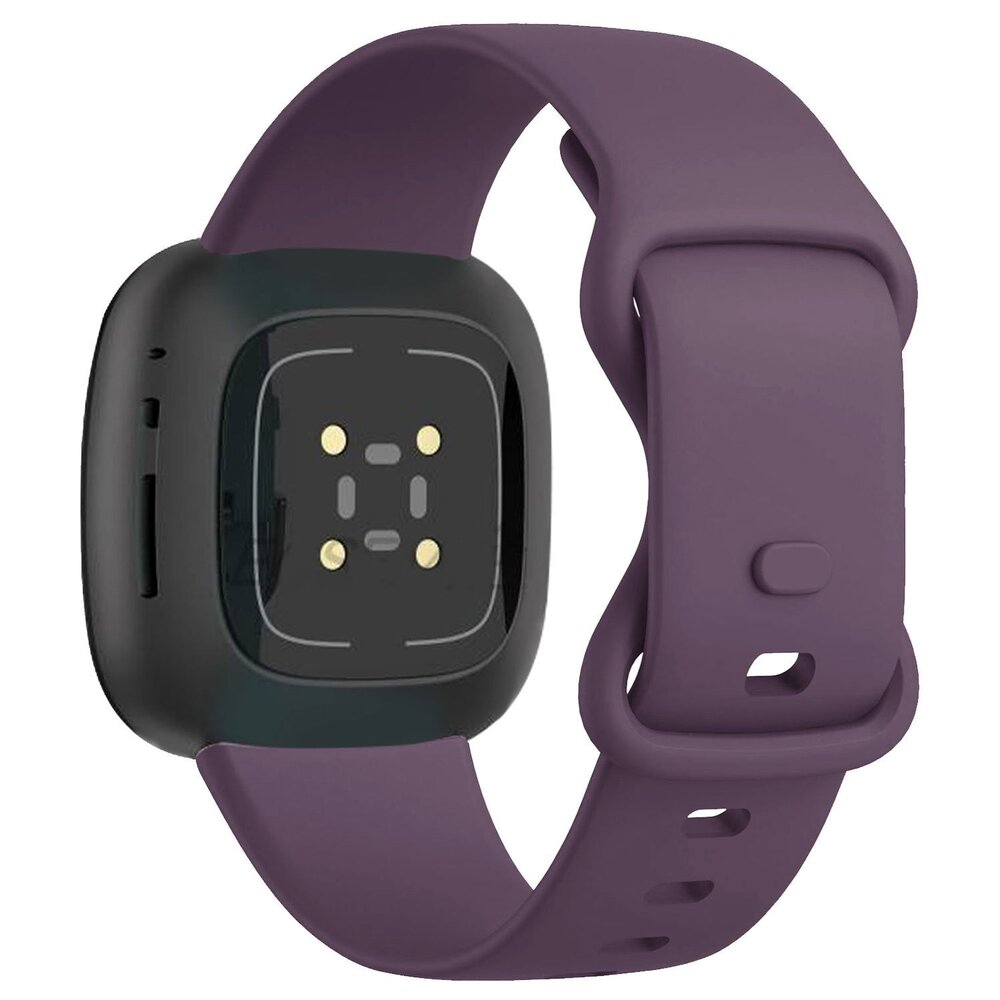 Strap-it® Strap-it Fitbit Sense Silikon Armband Classic (Dunkelviolett)