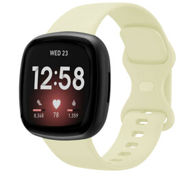 Strap-it® Fitbit Sense 2 Silikon Armband Classic (Hellgelb) Strap-it® Fitbit Sense 2 Silikon Armband Classic (Hellgelb)