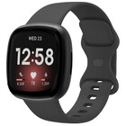 Strap-it® Strap-it Fitbit Versa 3 Silikon Armband Classic (Schwarz)