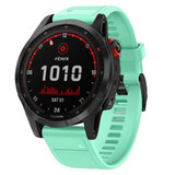 Strap-it® Garmin Fenix 7 Silikonarmband (Aqua) Strap-it® Garmin Fenix 7 Silikonarmband (Aqua)
