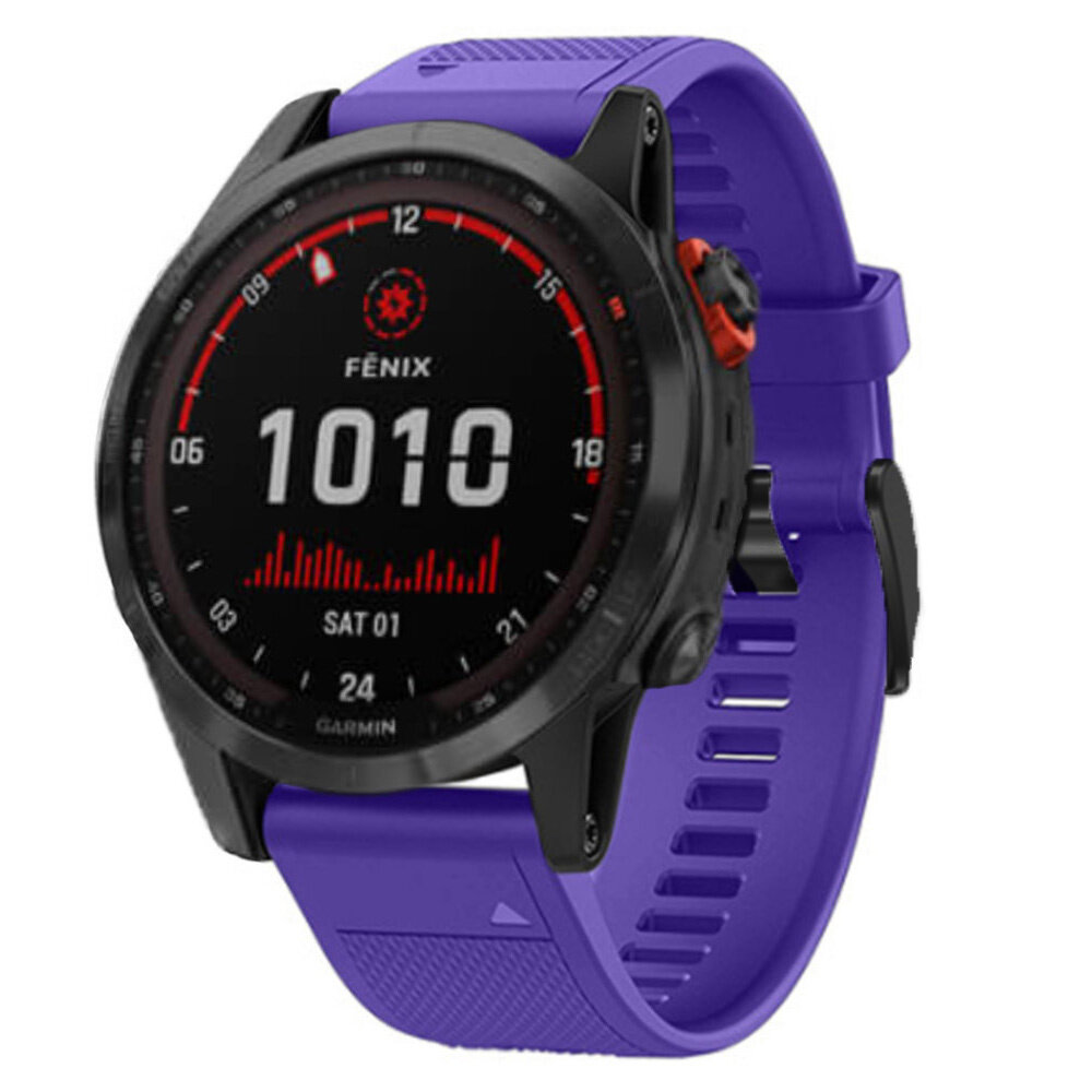 Strap-it® Strap-it Garmin Fenix 7 Silikonarmband (Lila)