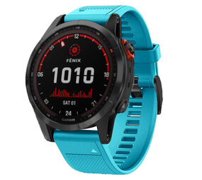 Strap-it® Garmin Fenix 7 Silikonarmband (Hellblau) Strap-it® Garmin Fenix 7 Silikonarmband (Hellblau)