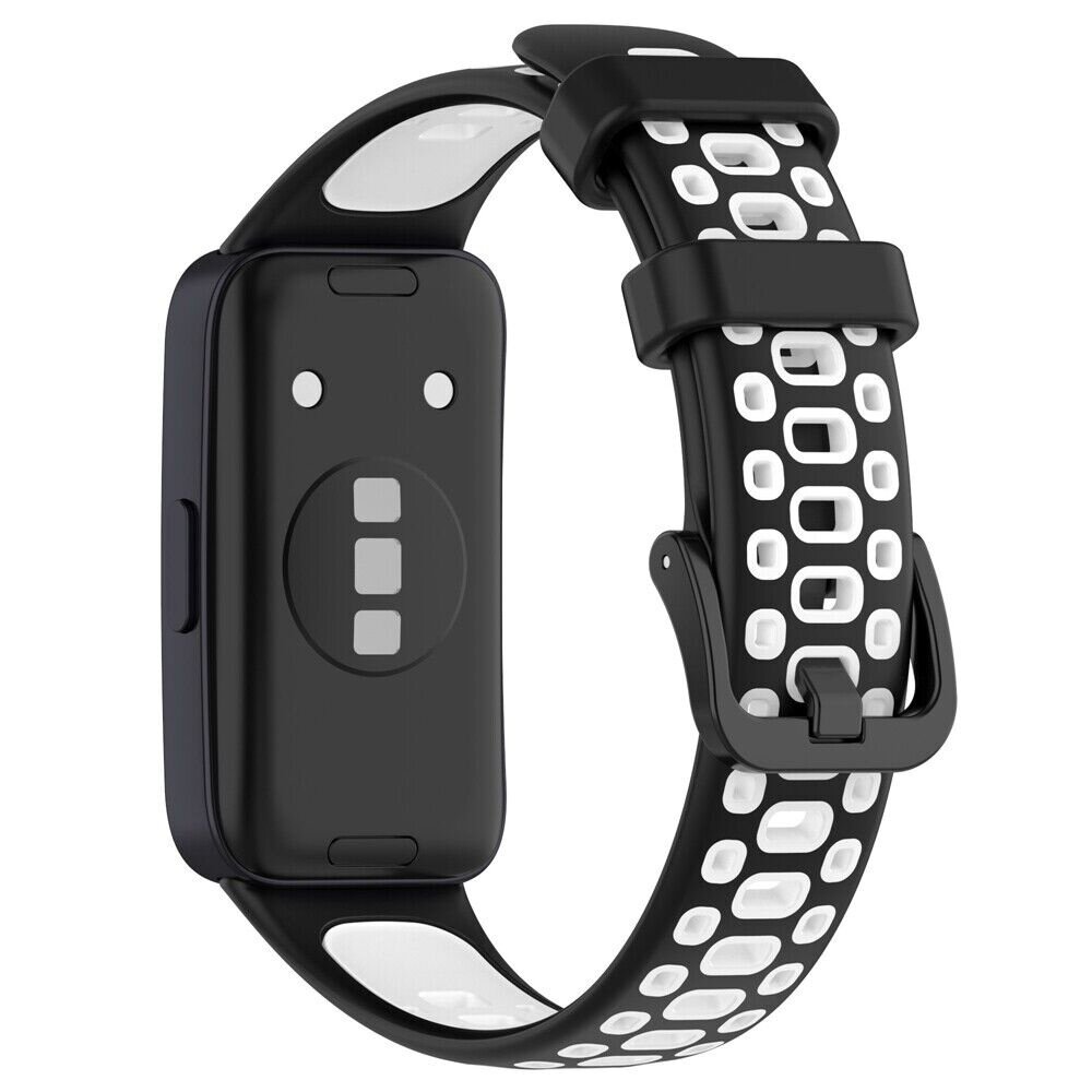 Strap-it® Strap-it Huawei Band 8 Atmendes Silikon Armband (Schwarz/Weiß) Strap-it® Strap-it Huawei Band 8 Atmendes Silikon Armband (Schwarz/Weiß)