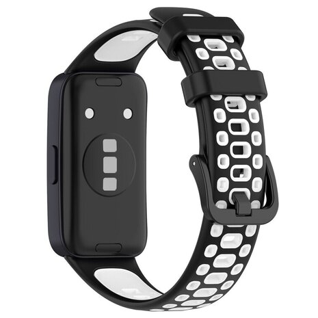 Strap-it® Strap-it Huawei Band 8 Atmendes Silikon Armband (Schwarz/Weiß) Strap-it® Strap-it Huawei Band 8 Atmendes Silikon Armband (Schwarz/Weiß)