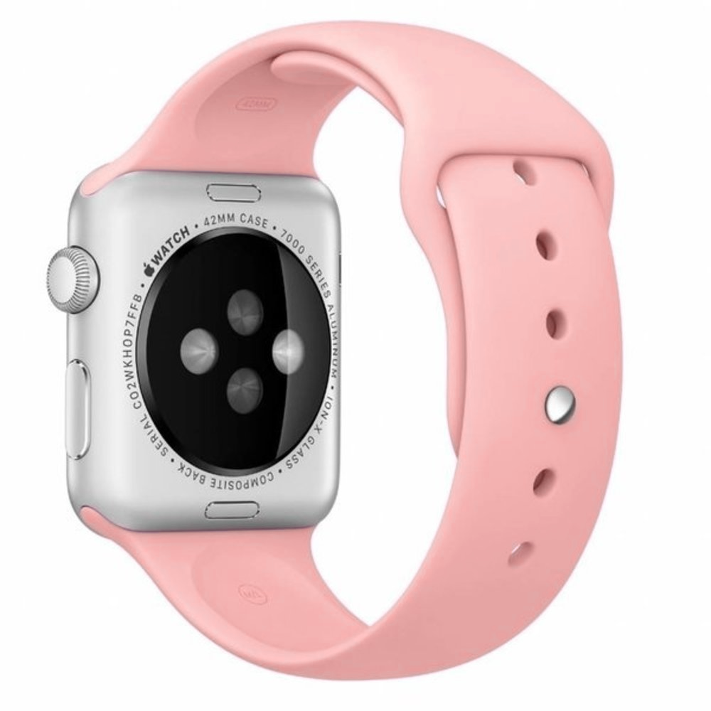 Strap-it® Strap-it Apple Watch 8 Silikonarmband (Rosa)