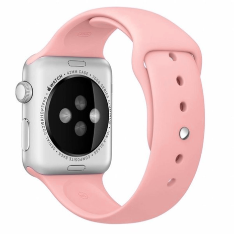 Strap-it® Strap-it Apple Watch 8 Silikonarmband (Rosa)