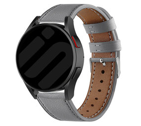 Strap-it® Samsung Galaxy Watch 6 - 40mm Leder Armband (Grau) Strap-it® Samsung Galaxy Watch 6 - 40mm Leder Armband (Grau)