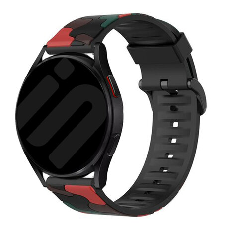 Strap-it® Strap-it Samsung Galaxy Watch 6 - 40mm Camouflage Armband (Rot)