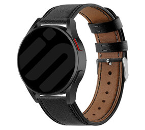 Strap-it® Samsung Galaxy Watch 6 - 40mm Modernes Leder Armband (Schwarz) Strap-it® Samsung Galaxy Watch 6 - 40mm Modernes Leder Armband (Schwarz)