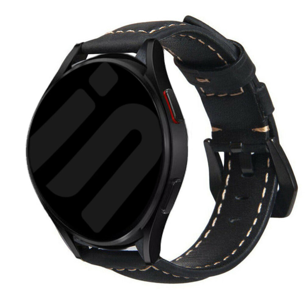 Strap-it® Strap-it Samsung Galaxy Watch 6 - 40mm Leder Armband (Schwarz) Strap-it® Strap-it Samsung Galaxy Watch 6 - 40mm Leder Armband (Schwarz)