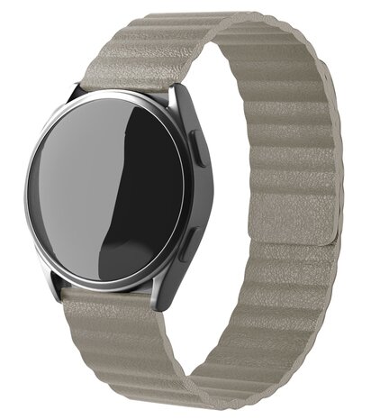 Strap-it® Strap-it Samsung Galaxy Watch 6 - 40mm Leder Armband Loop (Khaki) Strap-it® Strap-it Samsung Galaxy Watch 6 - 40mm Leder Armband Loop (Khaki)