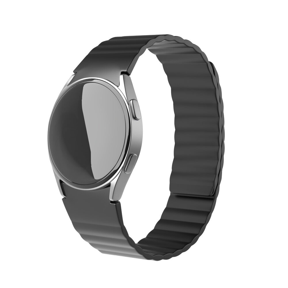 Strap-it® Strap-it Samsung Galaxy Watch 6 - 40mm Magnetisches Silikon Armband (Schwarz)