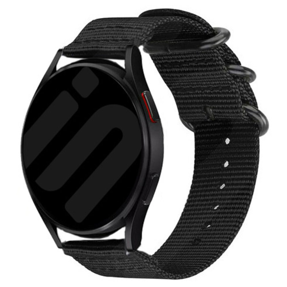 Strap-it® Strap-it Samsung Galaxy Watch 6 - 40mm Nylon Schnallenarmband (Schwarz)