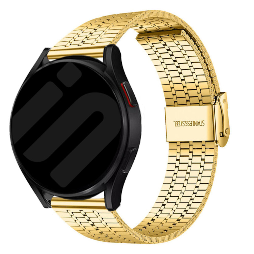 Strap-it® Strap-it Samsung Galaxy Watch 6 - 40mm Stahlarmband Schiebverschluss (Gold)