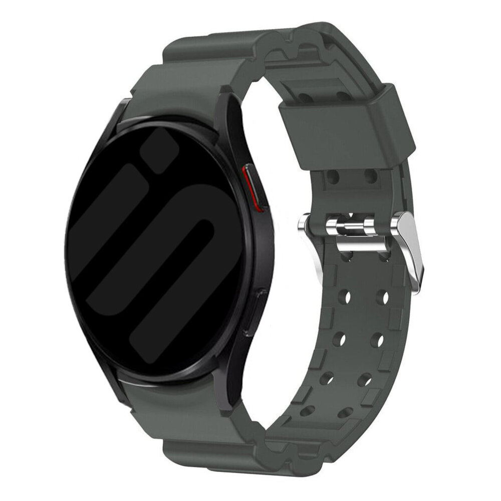 Strap-it® Strap-it Samsung Galaxy Watch 6 - 40mm Silikon Panzer Armband (Dunkelgrau)