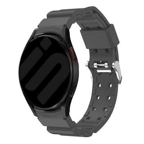 Strap-it® Strap-it Samsung Galaxy Watch 6 - 40mm Silikon Panzer Armband (Dunkelgrau)