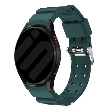Strap-it® Strap-it Samsung Galaxy Watch 6 - 40mm Silikon Panzer Armband (Dunkelgrün)