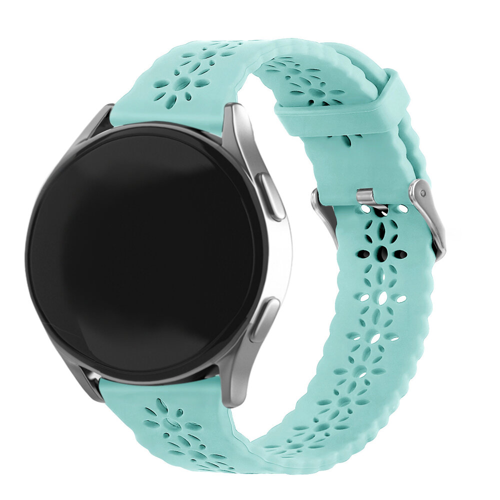 Strap-it® Strap-it Samsung Galaxy Watch 6 - 40mm Gemustertes Silikon Armband (Meeresblau)