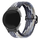 Strap-it® Strap-it Samsung Galaxy Watch 6 - 40mm Gewebtes Nylon Armband (Schwarz/Weiß)