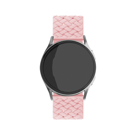 Strap-it® Strap-it Samsung Galaxy Watch 6 - 44mm Gewebtes Silikon Armband (Rosa) Strap-it® Strap-it Samsung Galaxy Watch 6 - 44mm Gewebtes Silikon Armband (Rosa)