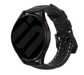 Strap-it® Samsung Galaxy Watch 6 - 44mm Leder Armband (Schwarz) Strap-it® Samsung Galaxy Watch 6 - 44mm Leder Armband (Schwarz)