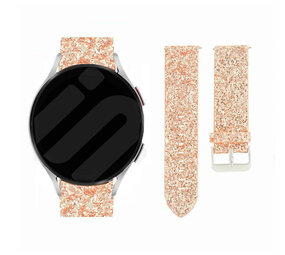 Strap-it® Samsung Galaxy Watch 6 - 44mm Glitter Leder Armband (Roségold) Strap-it® Samsung Galaxy Watch 6 - 44mm Glitter Leder Armband (Roségold)