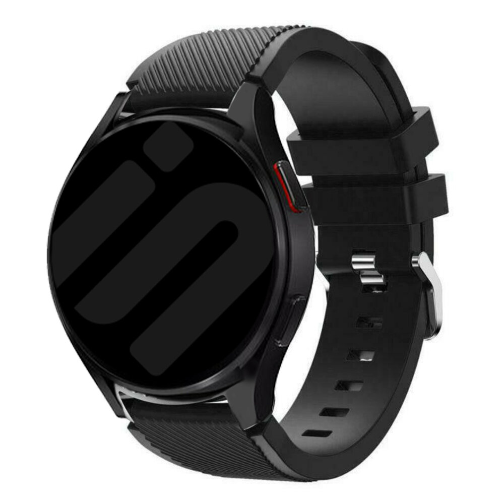 Strap-it® Strap-it Samsung Galaxy Watch 6 - 44mm Silikon Armband (Schwarz)