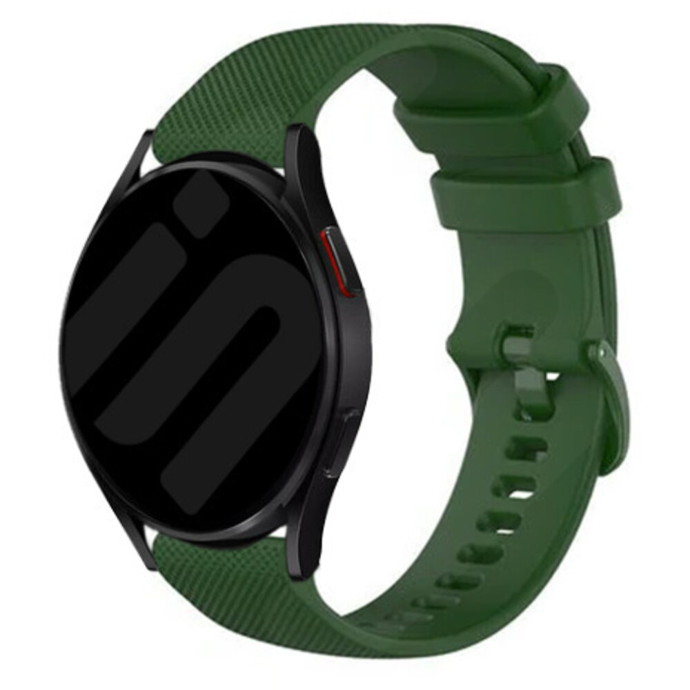 Strap-it® Strap-it Samsung Galaxy Watch 6 Classic 43mm Premium Silikon Armband (Armeegrün)