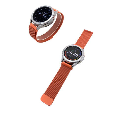 Strap-it® Strap-it Samsung Galaxy Watch 6 Classic 43mm Milanese Armband (Orange) Strap-it® Strap-it Samsung Galaxy Watch 6 Classic 43mm Milanese Armband (Orange)
