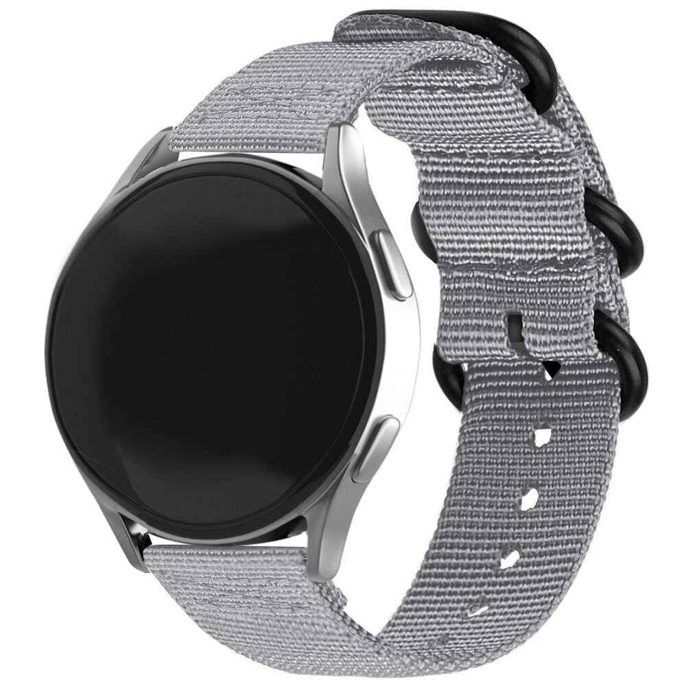Strap-it® Strap-it Samsung Galaxy Watch 6 Classic 43mm Nylon Schnallenarmband (Grau)
