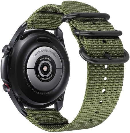 Strap-it® Strap-it Samsung Galaxy Watch 6 Classic 43mm Nylon Schnallenarmband (Grün)