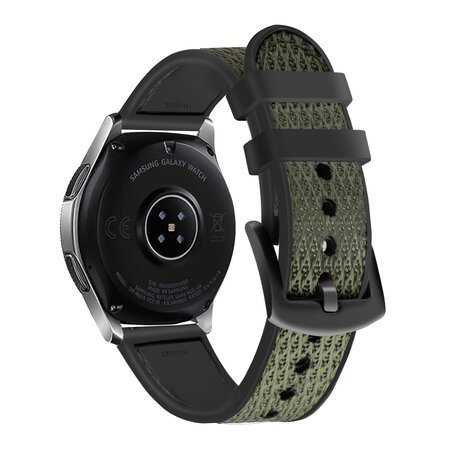 Strap-it® Strap-it Samsung Galaxy Watch 6 Classic 43mm Hybrid Nylon Armband (Grün)