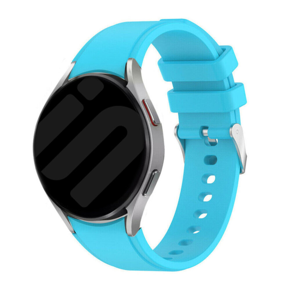 Strap-it® Strap-it Samsung Galaxy Watch 6 Classic 43mm Silikon Armband Perfect Fit (Hellblau)