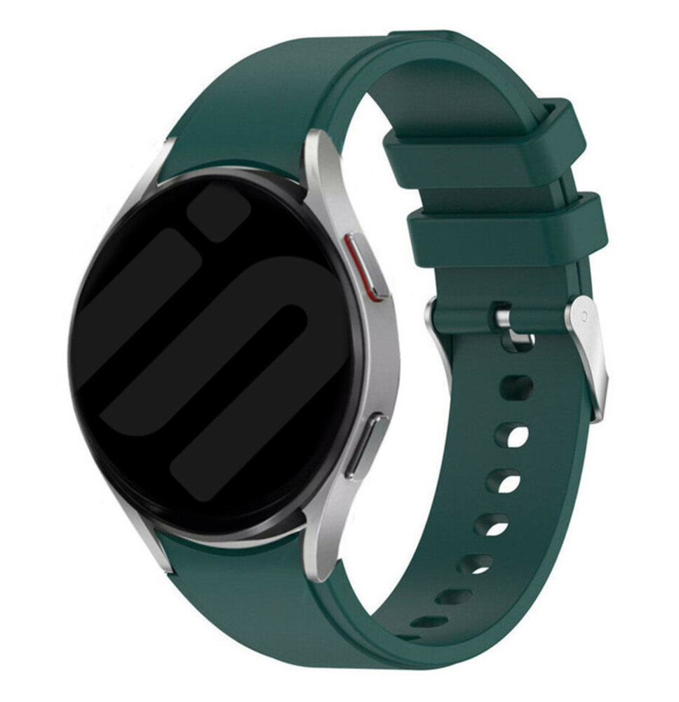 Strap-it® Strap-it Samsung Galaxy Watch 6 Classic 43mm Silikon Armband Perfect Fit (Dunkelgrün)