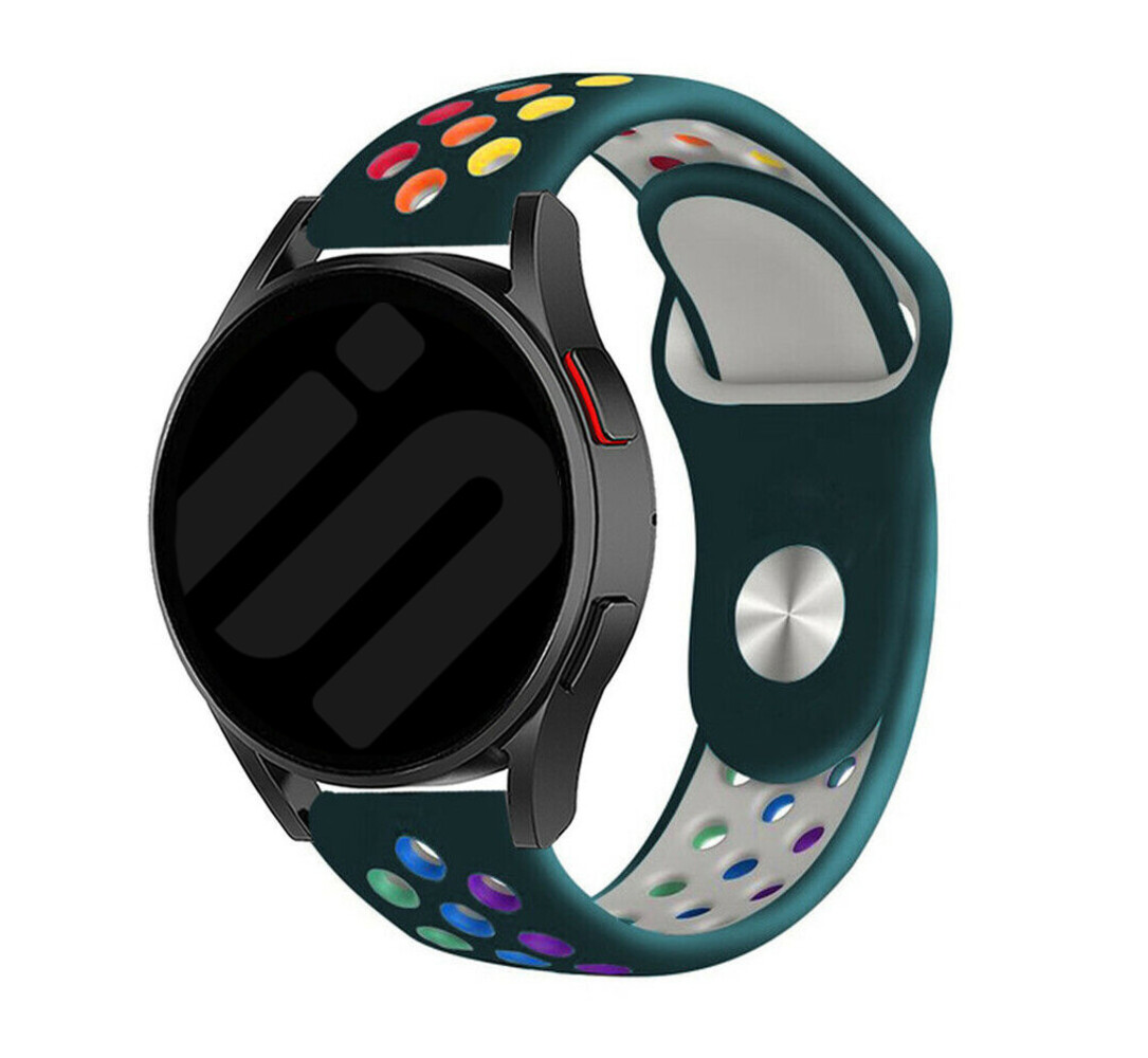 Strap-it® Strap-it Samsung Galaxy Watch 6 Classic 43mm Sport Armband (Viridiangrün/Bunt)