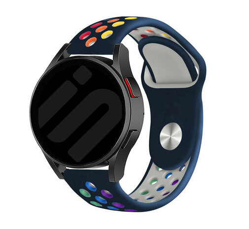 Strap-it® Strap-it Samsung Galaxy Watch 6 Classic 43mm Sport Armband (Dunkelblau/Bunt)