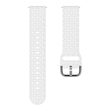 Strap-it® Strap-it Samsung Galaxy Watch 6 Classic 47mm Gewebtes Silikon Armband (Weiß) Strap-it® Strap-it Samsung Galaxy Watch 6 Classic 47mm Gewebtes Silikon Armband (Weiß)