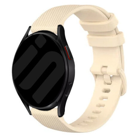 Strap-it® Strap-it Samsung Galaxy Watch 6 Classic 47mm Premium Silikon Armband (Beige)
