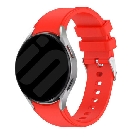 Strap-it® Strap-it Samsung Galaxy Watch 6 Classic 47mm Silikon Armband perfect fit (Knallrot)