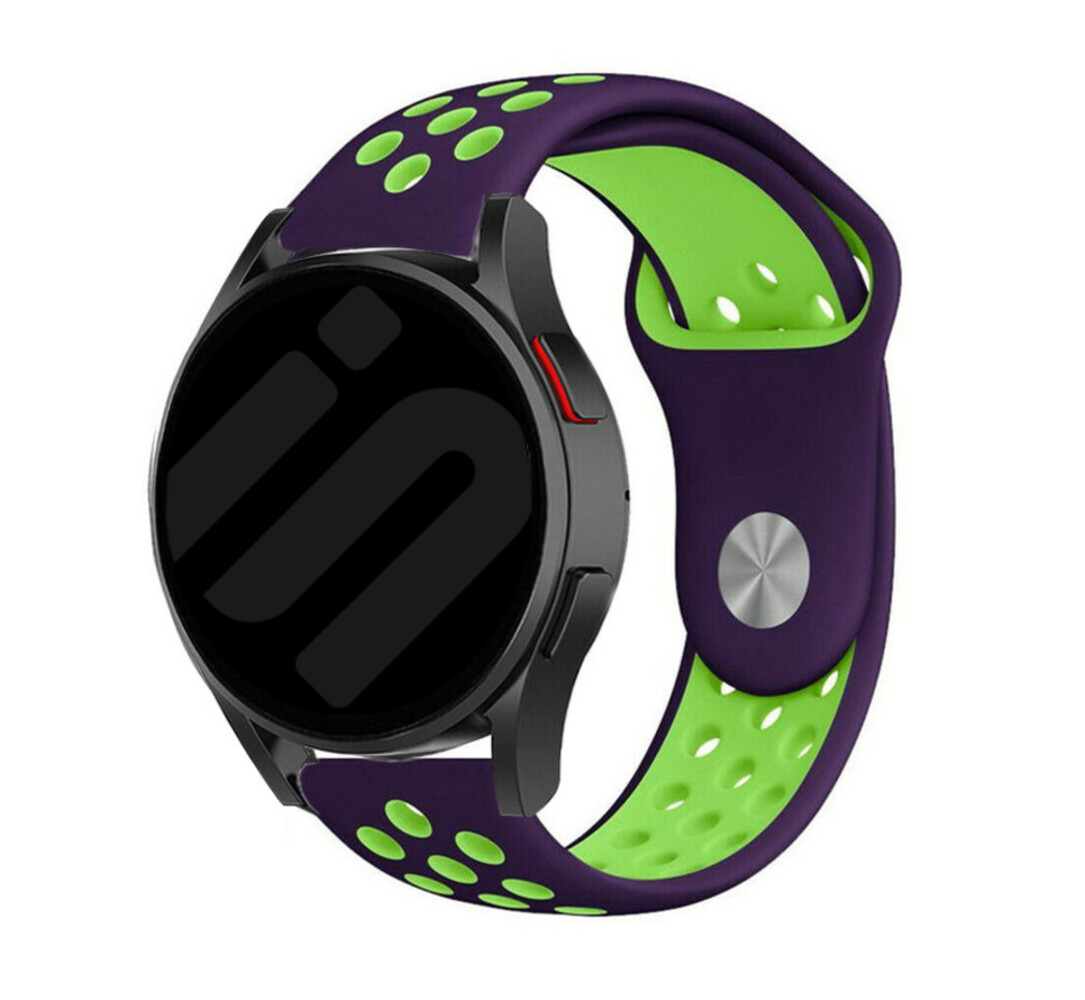Strap-it® Strap-it Samsung Galaxy Watch 6 Classic 47mm Sport Armband (Lila/Grün)