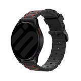 Strap-it® Samsung Galaxy Watch 6 Classic 47mm Robustes Silikon Armband (Schwarz/Rot) Strap-it® Samsung Galaxy Watch 6 Classic 47mm Robustes Silikon Armband (Schwarz/Rot)