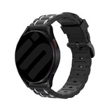 Strap-it® Samsung Galaxy Watch 6 Classic 47mm Robustes Silikon Armband (Schwarz/Weiß) Strap-it® Samsung Galaxy Watch 6 Classic 47mm Robustes Silikon Armband (Schwarz/Weiß)