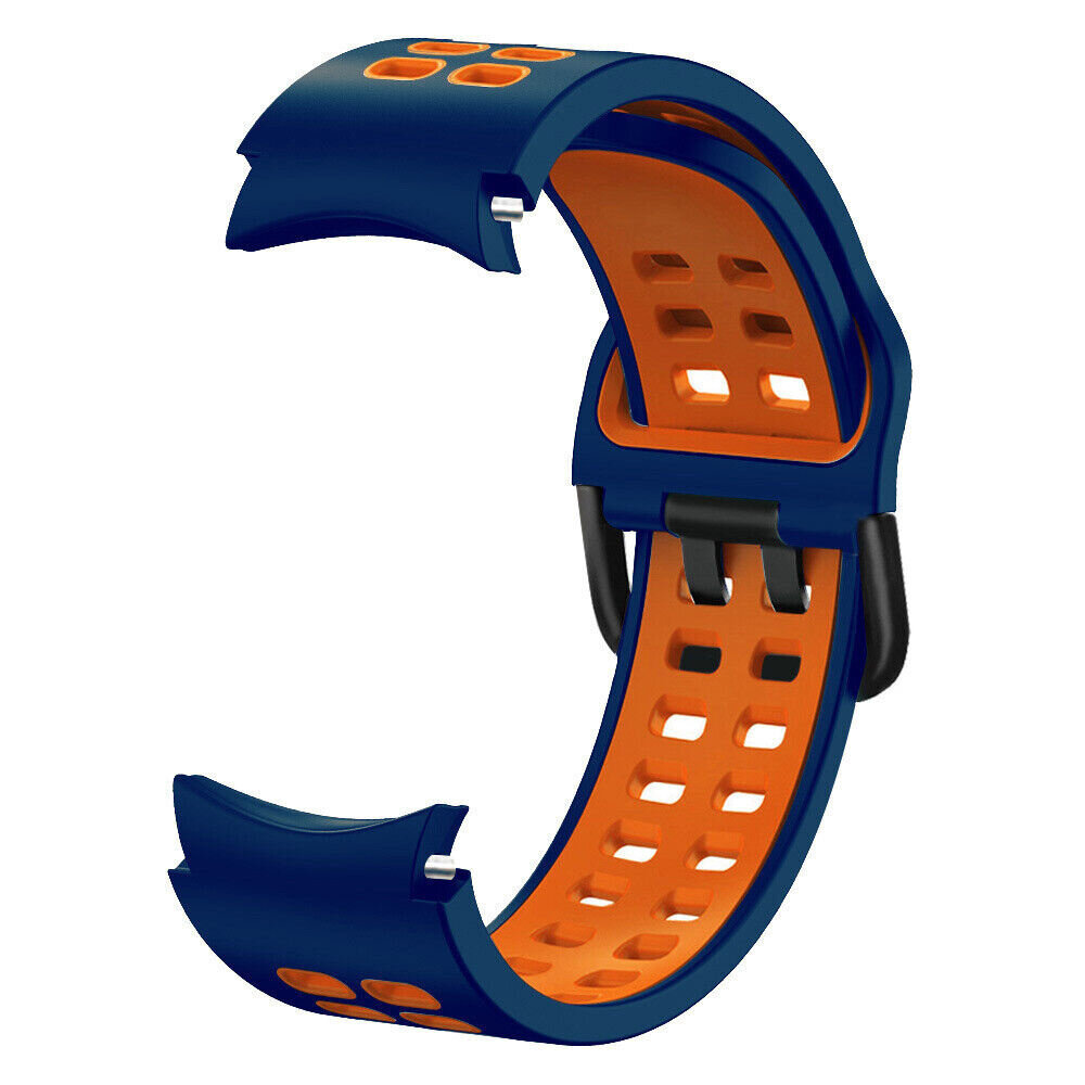 Strap-it® Strap-it Samsung Galaxy Watch 6 Classic 47mm Squared Sport Armband (Blau/Orange) Strap-it® Strap-it Samsung Galaxy Watch 6 Classic 47mm Squared Sport Armband (Blau/Orange)