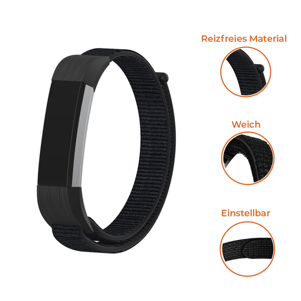 Strap-it® Strap-it® Fitbit Alta / Alta HR Nylonarmband (Schwarz) Strap-it® Strap-it® Fitbit Alta / Alta HR Nylonarmband (Schwarz)