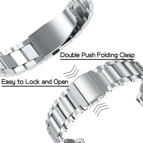 Strap-it® Strap-it Samsung Galaxy Watch 6 - 44mm Stahlarmband (Silber)