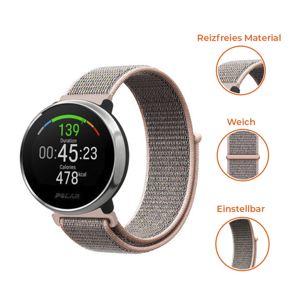 Strap-it® Strap-it Polar Ignite Armband Nylon (Rosa Sand) Strap-it® Strap-it Polar Ignite Armband Nylon (Rosa Sand)