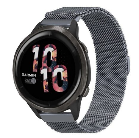 Strap-it® Strap-it Garmin Venu 2 Milanese Armband (Space Grey) Strap-it® Strap-it Garmin Venu 2 Milanese Armband (Space Grey)