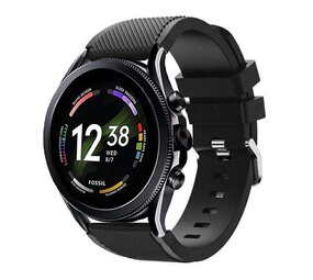 Strap-it® Fossil Gen 6 - 44mm Silikonarmband (Schwarz) Strap-it® Fossil Gen 6 - 44mm Silikonarmband (Schwarz)